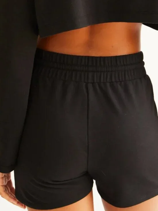 Free People Movement Black Athleisure Athletic Workout Sweat Shorts NWT Size S - Picture 2 of 6